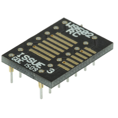 Winslow Straight Through Hole Mount 1.27 mm, 2.54 mm Pitch IC Socket Adapter, 14 Pin Female SOP to 14 Pin Male DIP