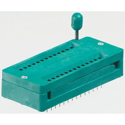 3M, Textool 2.54mm Pitch Vertical 48 Way, Through Hole Closed Frame ZIF IC Dip Socket, 1A