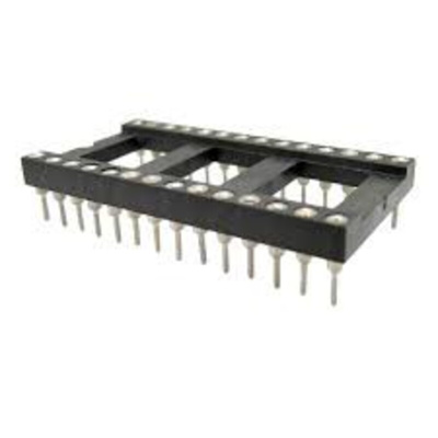 RS PRO 2.54mm Pitch 20 Way, Through Hole Turned Pin IC Dip Socket, 3A