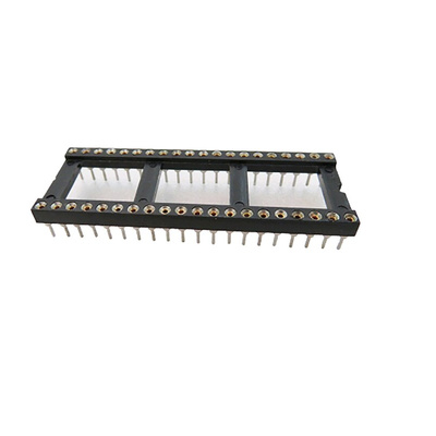 RS PRO 2.54mm Pitch 40 Way, Through Hole Turned Pin IC Dip Socket, 3A