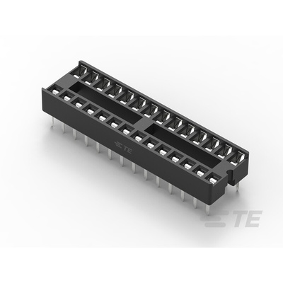 TE Connectivity 2.54mm Pitch Straight 28 Way, Through Hole Ladder IC Dip Socket, 1A