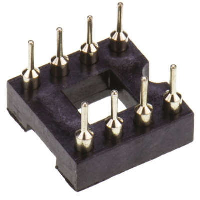 Winslow 2.54mm Pitch Vertical 8 Way, Through Hole Turned Pin Open Frame IC Dip Socket, 5A