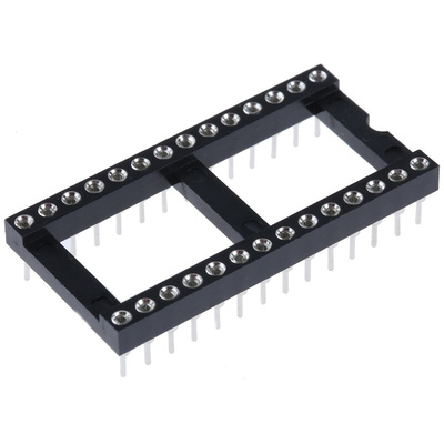 Winslow 2.54mm Pitch Vertical 28 Way, Through Hole Turned Pin Open Frame IC Dip Socket, 5A