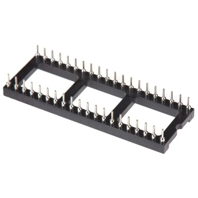 Winslow 2.54mm Pitch Vertical 40 Way, Through Hole Turned Pin Open Frame IC Dip Socket, 5A