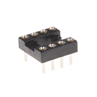 Winslow 2.54mm Pitch Vertical 8 Way, Through Hole Turned Pin Open Frame IC Dip Socket, 3A