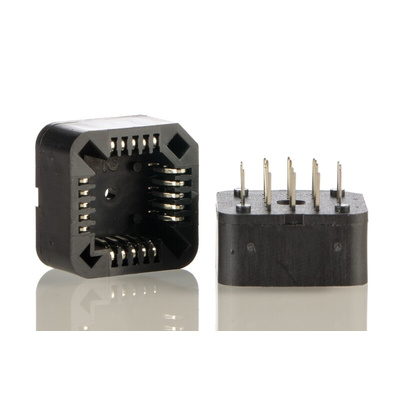 RS PRO 1.27mm Pitch 20 Way Through Hole PLCC IC Socket