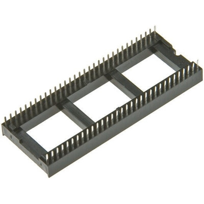 Winslow 1.77mm Pitch Vertical 64 Way, Through Hole Stamped Pin Open Frame IC Dip Socket, 10A