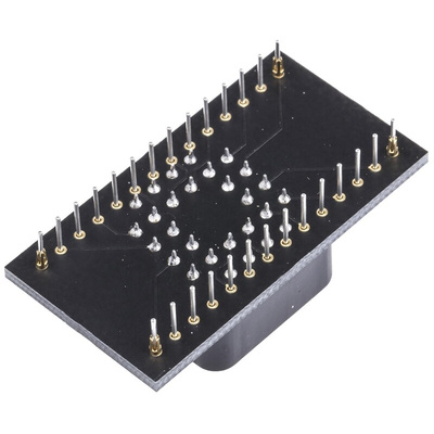 Winslow Straight Through Hole Mount 1.27 mm, 2.54 mm Pitch IC Socket Adapter, 28 Pin Female PLCC to 28 Pin Male DIP