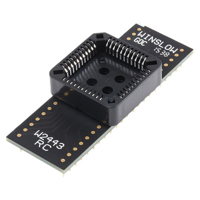 Winslow Straight Through Hole Mount 1.27 mm, 2.54 mm Pitch IC Socket Adapter, 44 Pin Female PLCC to 44 Pin Male DIP