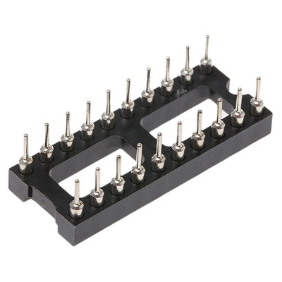 E-TEC 2.54mm Pitch Vertical 20 Way, Through Hole Turned Pin Open Frame IC Dip Socket