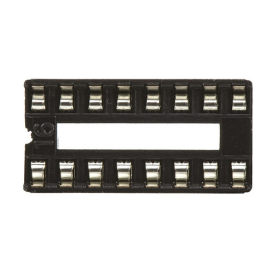 ASSMANN WSW 2.54mm Pitch Vertical 16 Way, Through Hole Stamped Pin Open Frame IC Dip Socket, 1A