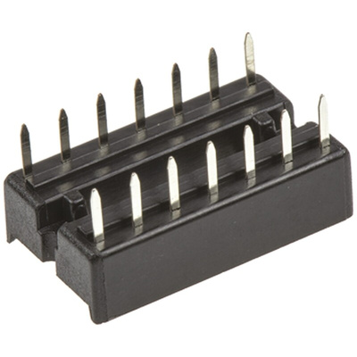 ASSMANN WSW 2.54mm Pitch Vertical 14 Way, Through Hole Stamped Pin Open Frame IC Dip Socket, 1A
