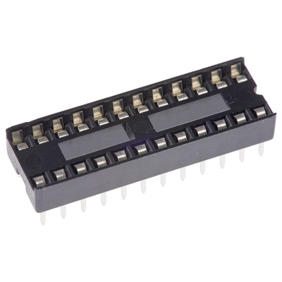 ASSMANN WSW 2.54mm Pitch Vertical 24 Way, Through Hole Stamped Pin Open Frame IC Dip Socket, 1A
