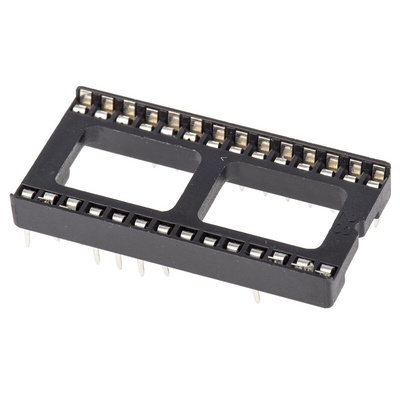 ASSMANN WSW 2.54mm Pitch Vertical 28 Way, Through Hole Stamped Pin Open Frame IC Dip Socket, 1A