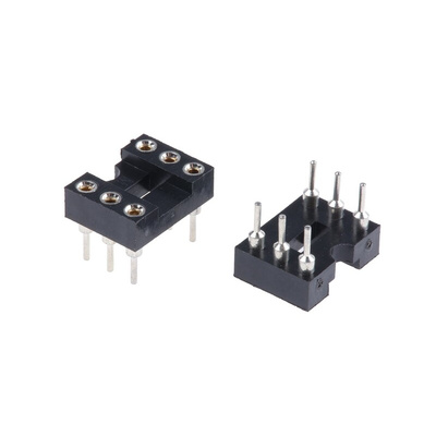 ASSMANN WSW 2.54mm Pitch Vertical 6 Way, Through Hole Turned Pin Open Frame IC Dip Socket, 3A