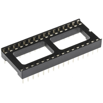 ASSMANN WSW 2.54mm Pitch Vertical 32 Way, Through Hole Stamped Pin Open Frame IC Dip Socket, 1A