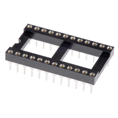 ASSMANN WSW 2.54mm Pitch Vertical 24 Way, Through Hole Turned Pin Open Frame IC Dip Socket, 3A