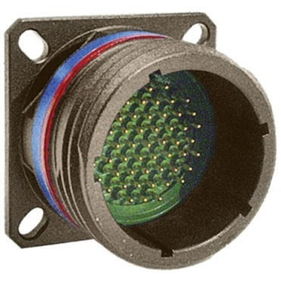 Souriau, Series III 13 Way Panel Mount MIL Spec Circular Connector Receptacle, Pin Contacts,Shell Size 11, Screw