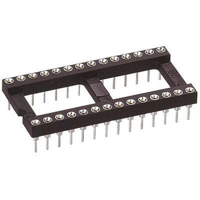 Preci-Dip 2.54mm Pitch Vertical 42 Way, Through Hole Turned Pin Open Frame IC Dip Socket, 1A
