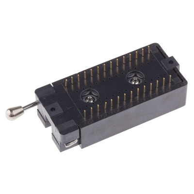 Aries Electronics 2.54mm Pitch 28 Way Through Hole DIP IC Socket