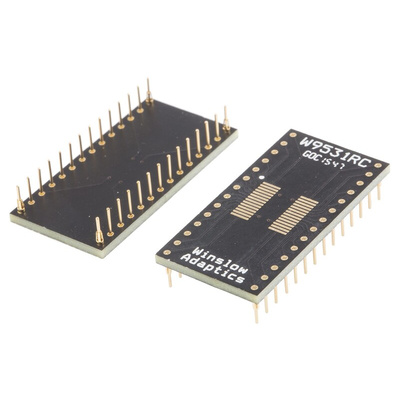 Winslow Straight Through Hole Mount 0.65 mm, 2.54 mm Pitch IC Socket Adapter, 28 Pin Female SOP to 28 Pin Male DIP