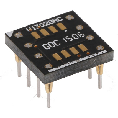 Winslow Straight Through Hole Mount 1.27 mm, 2.54 mm Pitch IC Socket Adapter, 8 Pin Female QFN to 8 Pin Male DIP