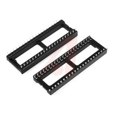 3M, 4800 2.54mm Pitch Straight 14 Way, Through Hole Stamped Pin Open Frame IC Dip Socket, 1A