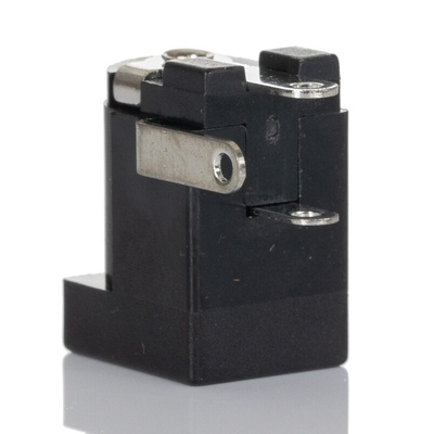 RS PRO Right Angle DC Socket Rated At 1A, 12.0 V, PCB Mount, length 14.5mm, Nickel