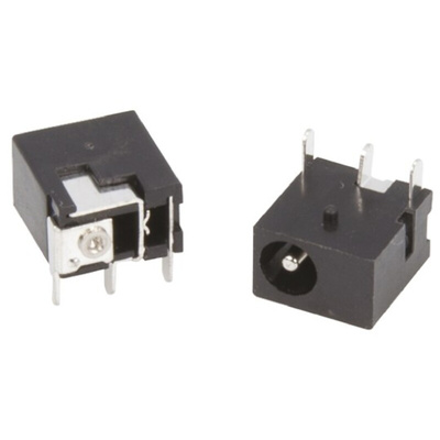 RS PRO DC Socket Rated At 1.0A, 12.0 V, PCB Mount, length 8.0mm, Nickel