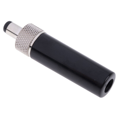 RS PRO DC Plug Rated At 5.0A, 12.0 V, Cable Mount, length 40.4mm, Nickel