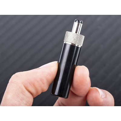 RS PRO DC Plug Rated At 5.0A, 12.0 V, Cable Mount, length 40.4mm, Nickel