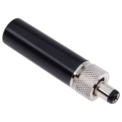 RS PRO DC Plug Rated At 5.0A, 12.0 V, Cable Mount, length 40.4mm, Nickel