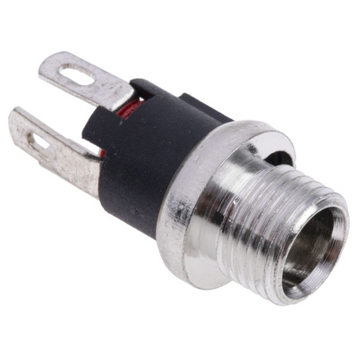 RS PRO DC Socket Rated At 5.0A, 12.0 V, Panel Mount, length 21.3mm, Nickel