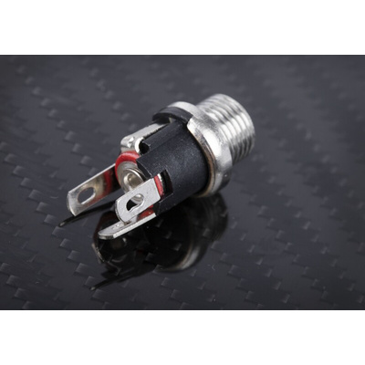 RS PRO DC Socket Rated At 5.0A, 12.0 V, Panel Mount, length 21.3mm, Nickel