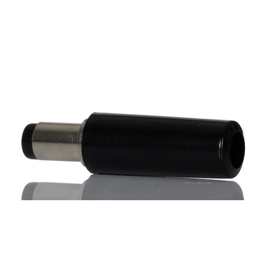 RS PRO DC Plug Rated At 5.0A, 12.0 V, Cable Mount, length 23.6mm, Nickel, Silver