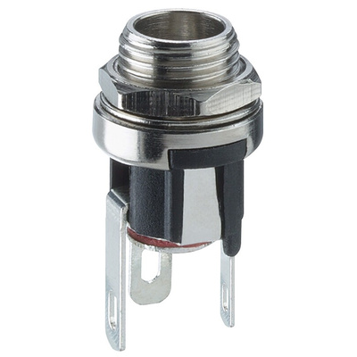 Lumberg, 16 DC Socket Rated At 1.0A, 12.0 V, Panel Mount, Nickel