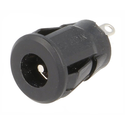 Lumberg, 1610 DC Socket Rated At 500.0mA, 12.0 V, Snap-In, length 14.4mm, Nickel