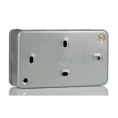 RS PRO 13A, BS Fixing, Passive, 2 Gang RCD Socket, Surface Mount, 230 V ac, Grey