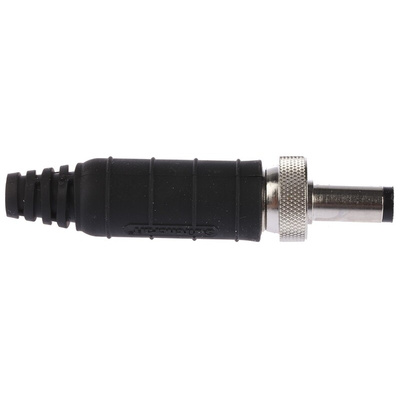 Switchcraft DC Plug Rated At 5.0A, Cable Mount, length 57mm, Nickel, IP68