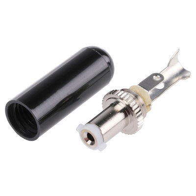 Switchcraft DC Plug Rated At 5.0A, Cable Mount, length 37mm, Nickel