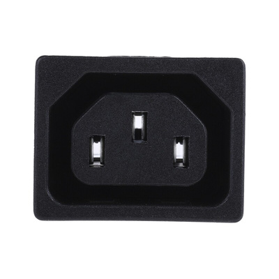 RS PRO C13 Snap-In IEC Connector Socket, 15A, 250 V