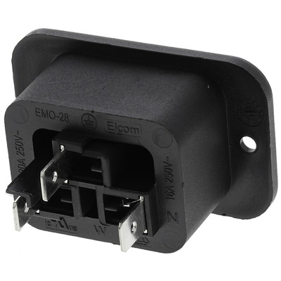 RS PRO C19 Panel Mount IEC Connector Socket, 20A, 250 V