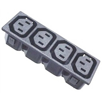 RS PRO C13 Snap-In IEC Connector Socket, 10A, 250 V