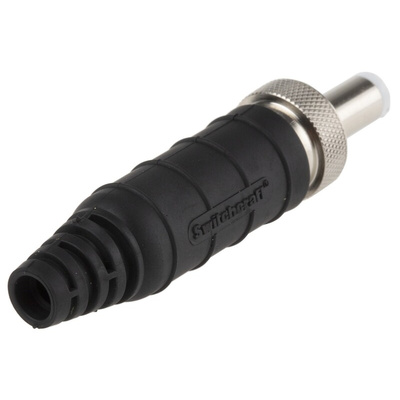 Switchcraft, S762KS DC Plug Rated At 5.0A, Cable Mount, length 57mm, Nickel, IP68