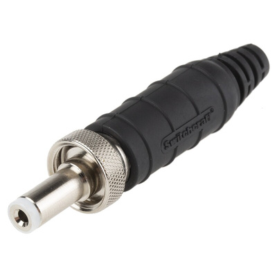 Switchcraft, S761KS DC Plug Rated At 5.0A, Cable Mount, length 57mm, Nickel, IP68