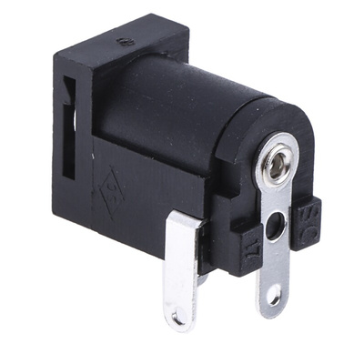 RS PRO Right Angle DC Socket Rated At 2.0A, 16.0 V, Panel Mount, length 15.2mm