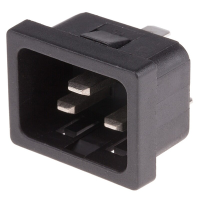 RS PRO Snap-In IEC Connector Male, 20A, 250 V