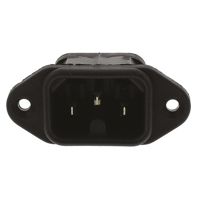 Bulgin C16 Panel Mount IEC Connector Male, 10A, 250 V