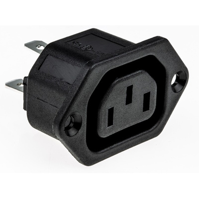 Bulgin C13 Panel Mount IEC Connector Socket, 10A, 250 V