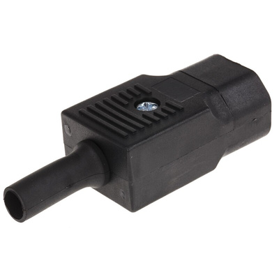 Bulgin C14 Cable Mount IEC Connector Male, 10A, 250 V